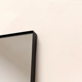 Theo - Black Rectangular Metal Large Wall Mirror 120cm x 90cm