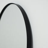 Theo - Full Length Black Arched Large Metal Mirror 170cm x 50cm